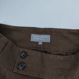 MARGARET HOWELL 578-4143014 DENSE FINE LINEN POPLIN 定価37400円 パンツ 24SS ブラウン レディース マーガレットハウエル【中古】5-0726M∞