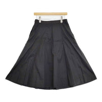 MARGARET HOWELL 578-3132001 WASHED COTTON SATIN スカート 23SS ブラック レディース マーガレットハウエル【中古】5-0921M∞