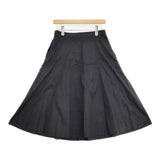 MARGARET HOWELL 578-3132001 WASHED COTTON SATIN スカート 23SS ブラック レディース マーガレットハウエル【中古】5-0921M∞