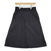 MARGARET HOWELL 578-3132030 COTTON LINEN TWILL スカート 23SS ブラック レディース マーガレットハウエル【中古】5-0922M∞