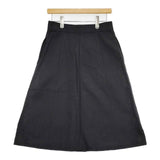 MARGARET HOWELL 578-3132030 COTTON LINEN TWILL スカート 23SS ブラック レディース マーガレットハウエル【中古】5-0922M∞