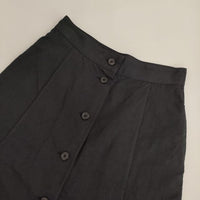 MARGARET HOWELL 578-3132030 COTTON LINEN TWILL スカート 23SS ブラック レディース マーガレットハウエル【中古】5-0922M∞