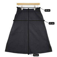 MARGARET HOWELL 578-3132030 COTTON LINEN TWILL スカート 23SS ブラック レディース マーガレットハウエル【中古】5-0922M∞
