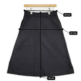 MARGARET HOWELL 578-3132030 COTTON LINEN TWILL スカート 23SS ブラック レディース マーガレットハウエル【中古】5-0922M∞