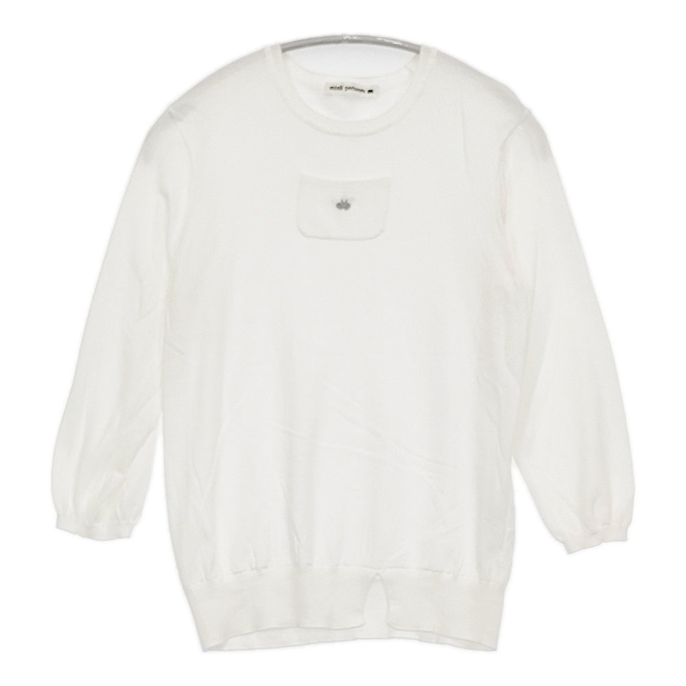mina perhonen tasca ads8980 サイズ38 定価41800円 コットン クルーネック ニット 25SS ホワイト ミナペルホネン 5-0603M 264557 mina perhonen tasca ads8980 サイズ38 定価41800円 コットン