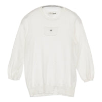 mina perhonen tasca ads8980 サイズ38 定価41800円 コットン クルーネック ニット 25SS ホワイト レディース ミナペルホネン【中古】5-0603M♪