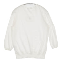 mina perhonen tasca ads8980 サイズ38 定価41800円 コットン クルーネック ニット 25SS ホワイト レディース ミナペルホネン【中古】5-0603M♪