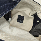 mina perhonen always テーパードデニム dn4362D 定価35200円 コットンリネン デニムパンツ ネイビー レディース ミナペルホネン【中古】5-1106G∞