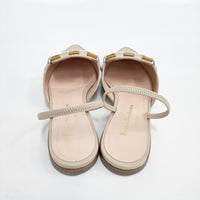 Rupert Sanderson チェーンスリングバックフラットシューズ 定価143000円 RE24-20 サイズ38 パンプス ベージュ レディース ルパートサンダーソン【中古】5-0707G◎