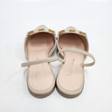 Rupert Sanderson チェーンスリングバックフラットシューズ 定価143000円 RE24-20 サイズ38 パンプス ベージュ レディース ルパートサンダーソン【中古】5-0707G◎