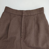 MOUSSY SPRING TUCK PANTS 010DSH30-2160 063 センタープレススラックス パンツ ブラウン レディース マウジー【中古】5-1005M∞