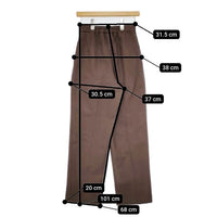 MOUSSY SPRING TUCK PANTS 010DSH30-2160 063 センタープレススラックス パンツ ブラウン レディース マウジー【中古】5-1005M∞