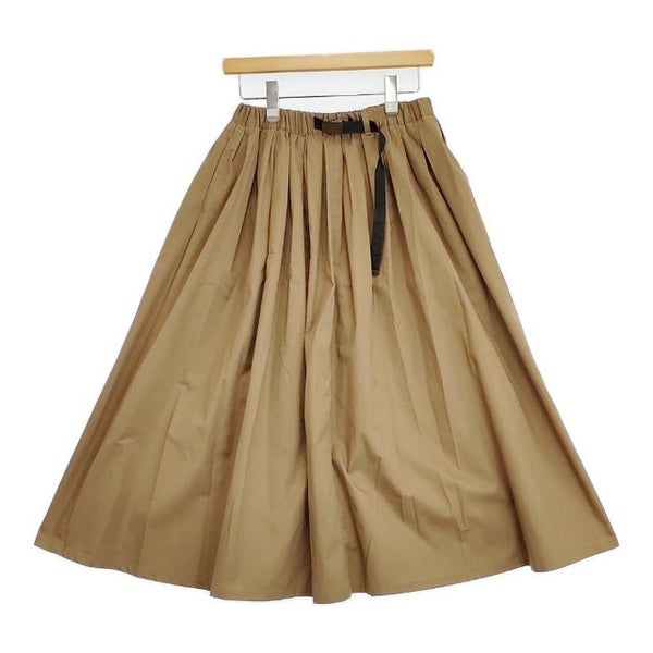 earth music&ecology ベルト付きカラースカート 1C91L0L0900 ロングスカート ベージュ レディース アースミュージックアンドエコロジー【中古】5-0921M∞