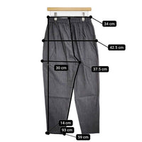 HUMAN WOMAN 未使用品 Plax デニムリラックスパンツ 077-3930601 パンツ 2023 グレー レディース ヒューマンウーマン【中古】5-0921G∞