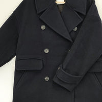 ebure ウール Pコート Ron Herman別注 2810200029 サイズ36 ピーコート ネイビー レディース エブール/ロンハーマン【中古】5-1012A◆