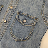 SEA ウエスタンシャツ コットン 長袖シャツ ライトブルー レディース シー【中古】5-0921M∞