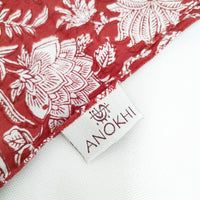 ANOKHI インド製 コットン ストール レッド レディース アノーキ【中古】5-0913G◎