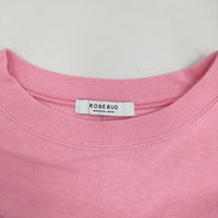 ROSE BUD 裾リブ ノースリーブTシャツ 6002113044 フレンチスリーブ カットソー ピンク レディース ローズバッド【中古】5-0622S♪