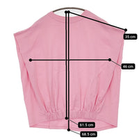 ROSE BUD 裾リブ ノースリーブTシャツ 6002113044 フレンチスリーブ カットソー ピンク レディース ローズバッド【中古】5-0622S♪