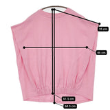 ROSE BUD 裾リブ ノースリーブTシャツ 6002113044 フレンチスリーブ カットソー ピンク レディース ローズバッド【中古】5-0622S♪