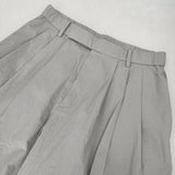 BEAUTY&YOUTH UNITED ARROWS コットンナイロン ワイドタックパンツ パンツ 24SS グレー レディース ビューティアンドユース【中古】5-1106G∞