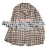 45R/45rpm インドリネンのシャツジャケット MEN 定価55000円 ブラウン ホワイト メンズ フォーティーファイブアールピーエム【中古】5-1014M♪