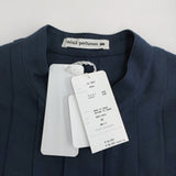 mina perhonen za3867 chiaro 36 コットンシルク プリーツ 定価93500円 ワンピース ダークネイビー レディース ミナペルホネン【中古】5-0603M♪