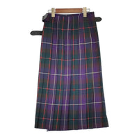 O'NEIL OF DUBLIN 新品 CLASSIC LONG KILT 両脇ベルト後プリーツスカート ロング パープル レディース オニールオブダブリン【中古】5-0603T♪