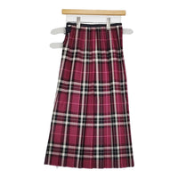O'NEIL OF DUBLIN キルトスカート ウールコンビネーション パッチワーク レギュラー ピンク レディース オニールオブダブリン【中古】5-0603T♪