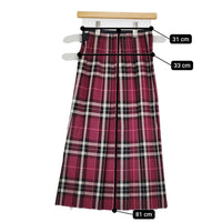 O'NEIL OF DUBLIN キルトスカート ウールコンビネーション パッチワーク レギュラー ピンク レディース オニールオブダブリン【中古】5-0603T♪
