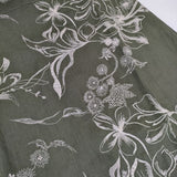 DAMA collection 新品 スペイン企画 刺繍入りワンピース 定価39800円 ノースリーブドレス リネン ワンピース グリーン ホワイト レディース ダーマコレクション【中古】5-0726M∞