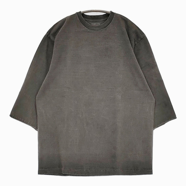 M.I.D.A. 新品 14/天竺丸胴７部袖T-SH サイズ48 定価8580円 M221500 Ｔシャツ カットソー チャコールグレー メンズ ミダ【中古】5-0610M♪#