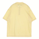 EEL 新品 Short Top Polo ショートトップポロ サイズM 定価15950円 E-24517 ポロシャツ イエロー メンズ イール【中古】5-0610S♪