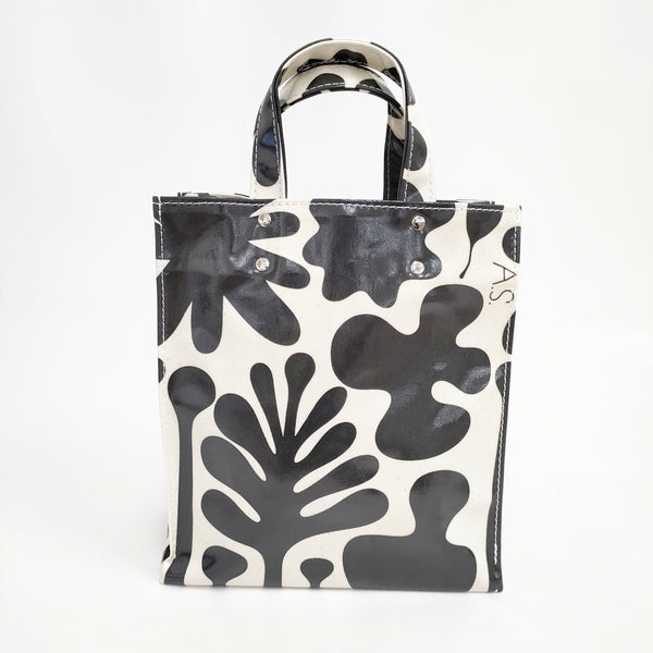 TEMBEA 新品 PAPER TOTE S ANDREAS PVC 定価19800円 トートバッグ ブラック ホワイト レディース テンベア【中古】5-0809G◎#