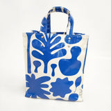 TEMBEA 新品 PAPER TOTE S ANDREAS PVC 定価19800円 トートバッグ ブルー ホワイト レディース テンベア【中古】5-0809G◎#