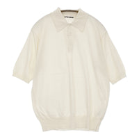 KAPTAIN SUNSHINE 新品 Cotton Knit Polo Shirt 34 定価28600円 ニット ポロシャツ エクリュ レディース キャプテン サンシャイン【中古】5-0708S♪
