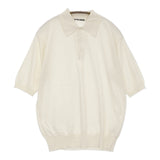 KAPTAIN SUNSHINE 新品 Cotton Knit Polo Shirt 34 定価28600円 ニット ポロシャツ エクリュ レディース キャプテン サンシャイン【中古】5-0708S♪