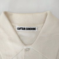 KAPTAIN SUNSHINE 新品 Cotton Knit Polo Shirt 34 定価28600円 ニット ポロシャツ エクリュ レディース キャプテン サンシャイン【中古】5-0708S♪