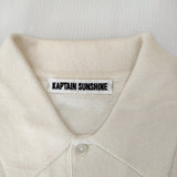 KAPTAIN SUNSHINE 新品 Cotton Knit Polo Shirt 34 定価28600円 ニット ポロシャツ エクリュ レディース キャプテン サンシャイン【中古】5-0708S♪