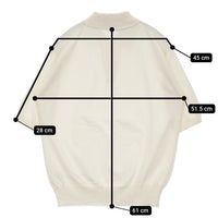 KAPTAIN SUNSHINE 新品 Cotton Knit Polo Shirt 34 定価28600円 ニット ポロシャツ エクリュ レディース キャプテン サンシャイン【中古】5-0708S♪