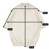 KAPTAIN SUNSHINE 新品 Cotton Knit Polo Shirt 34 定価28600円 ニット ポロシャツ エクリュ レディース キャプテン サンシャイン【中古】5-0708S♪