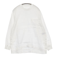 BRU NA BOINNE 新品 リネンロンT サイズL 定価27500円 4499A 長袖Ｔシャツ カットソー ロンＴ ホワイト メンズ ブルーナボイン【中古】5-0610M♪