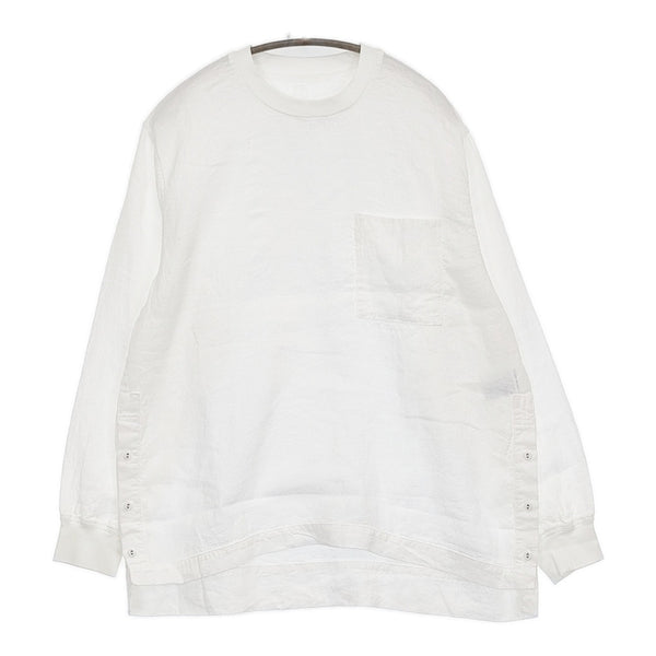 BRU NA BOINNE 新品 リネンロンT サイズL 定価27500円 4499A 長袖Ｔシャツ カットソー ロンＴ ホワイト メンズ ブルーナボイン【中古】5-0610M♪