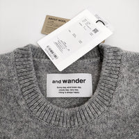 and wander 新品 shetland wool sweater L/XL 定価40700円 574-4284161 セーター ニット グレー メンズ アンドワンダー【中古】5-0912T♪#