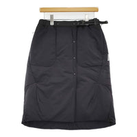 and wander 新品 top fleece skirt WM 定価41800円 574-4232110 中綿 ナイロン スカート ブラック レディース アンドワンダー【中古】5-0912T♪