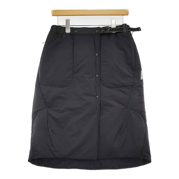 and wander 新品 top fleece skirt WM 定価41800円 574-4232110 中綿 ナイロン スカート ブラック レディース アンドワンダー【中古】5-0912T♪