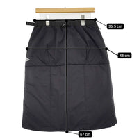 and wander 新品 top fleece skirt WM 定価41800円 574-4232110 中綿 ナイロン スカート ブラック レディース アンドワンダー【中古】5-0912T♪