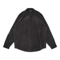 and wander 新品 fleece base LS shirt S 定価26400円 574-4253120 フリース切替 長袖シャツ ブラック メンズ アンドワンダー【中古】5-0912T♪