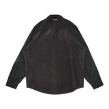 and wander 新品 fleece base LS shirt S 定価26400円 574-4253120 フリース切替 長袖シャツ ブラック メンズ アンドワンダー【中古】5-0912T♪