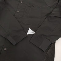 and wander 新品 fleece base LS shirt S 定価26400円 574-4253120 フリース切替 長袖シャツ ブラック メンズ アンドワンダー【中古】5-0912T♪